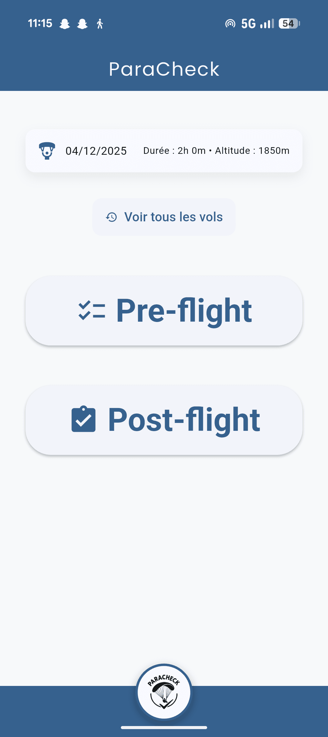 Interface de ParaCheck 1